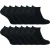 Sock Snob – 12 paar katoenen sneakersokken voor heren – Zwart