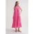 Mouwloze V-hals Muslin Midi-jurk met zakken