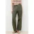 Caroll straight regular waist casual broek met linnen donkergroen