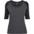 Urban Classics Dames/Dames Contrast Raglan 3/4 Mouw Top (Houtskool/zwart)