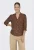 Only Onlraya 3/4 Shirt Wvn Noos T-shirt Lange Mouw Cocoa Brown
