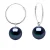 Creolen Gekweekte Parels Zoetwater Ronde 10-11mm Black Or White