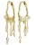Pilgrim Oorbellen ‘Jasper’  goud / wit