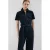 Mango Aansluitend jumpsuit dark blue denim