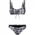 Urban Classics Ladies Lace Up Tie Dye Bikini Black/white