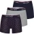 Happy Shorts 3-pack boxershorts heren d848 hartjes print blauw/grijs