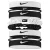 Nike Gemengde Flexibele Classic Haarnel (Verpakking van 8) (Zwart/Wit)
