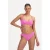 Beachlife voorgevormde strapless bandeau bikinitop met lurex roze