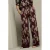 LOLALIZA wide leg gebloemde broek met borduursels – bruin