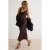 TRENDYOLMİLLA Dames Bruin Effen Midi Mouwloos Slipjurk Jurken