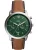FOSSIL Analoog horloge  bruin / goud / donkergroen / zilver