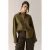 Lois blouse met logo – kaki