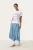 T-shirt Loose fit White Navy Frame Print white blue