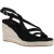 Hush Puppies Jenny Espadrille Wedge Suède Dames Zwarte Wedges