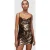 AllSaints Haddi Tiger Seq Dres Gold/black