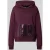 milano italy Hoodie van viscosemix met kangoeroezak en paillletten