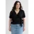 GREAT LOOKS wide leg broek met textuur zwart