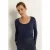 Claudia Sträter longsleeve donkerblauw gebreid