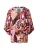 Cartoon Blouse  lila / lichtoranje / rood / zwart