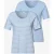 Street One Dames Shirt met ronde V-hals in een pak van 2 in Blauw