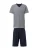 TOM TAILOR Pyjama kort  nachtblauw / donkergrijs