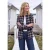 Flanellen blouse met lange mouwen en ruitjespatroon