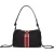 Karl Lagerfeld Ikon Nylon Stripe Small Shoulder Bag Drawsting Black