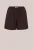 WE Fashion – Dames short met embroidery – Relaxed Fit – Donkerbruin – Katoen –