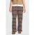 ONLY CARMAKOMA wide leg regular waist gestreepte casual broek bruin