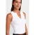 Vrouwen Geribbelde Katoenmix Crop Top