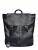 Roberta M Zwart Rundleer Tas