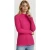 EsQualo Top Rib Long Slve Fuchsia