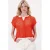 Zusss gebreid vest ajour koraalrood