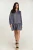 Blauwe denim stijl jurk met knopen