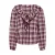 ONLY geruite blouse met ruches – rood