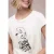 Street One Dames Shirt met hangende schouder en print in Wit
