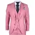 Heren 3-delig Roze Tailored Fit Feestpak Race Day