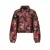 FLURESK jacquard gebloemd bomberjack met glitters – rood