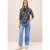 Cecil Dames Gedessineerd shirt met capuchon in Blauw