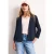 Street One Dames Jas met lange mouwen in gebreide look in Blauw