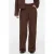 VILA suèdelook regular waist wide leg casual broek – bruin
