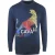 Cavalli Class gedurfd marineblauw sweatshirt met tijgerontwerp