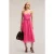 Motivi Voile Dress With Back Cut-out Fuchsia