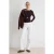 TRENDYOLMİLLA Dames Wit Effen Wijde pijp Normale taille Jeans