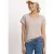 Street One Dames Shirt met overhangende schouders in een structuurmix in Beige