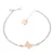 Orphelia Dames 925 Sterling Zilveren Armband – Zilver/Roze ZA-7194