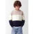 NAME IT KIDS katoenen rechtvallende gebreide gestreepte trui – beige
