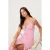 TRENDYOLMİLLA Dames Roze Geruit Midi Mouwloos Avond / Dagelijks Bodycon Jurken