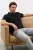 TRENDYOL MAN Heren Zwart Effen Kort Regular fit Poloshirts
