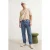 TRENDYOL MAN Heren Blauw Effen Regular fit Normale taille Jeans